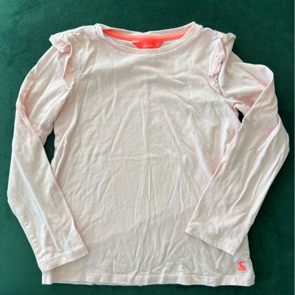 Girls' Pink Long Sleeve Sparkle Top